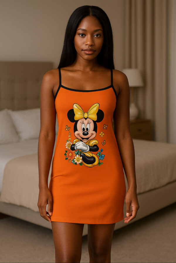 Robe orange à imprimé Minnie Mouse – Image 3