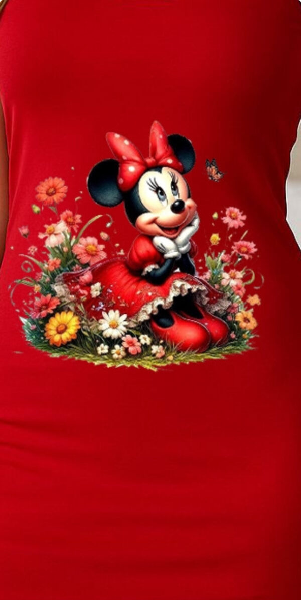 Robe de Nuit Rouge à Imprimé Minnie Mouse – Image 2
