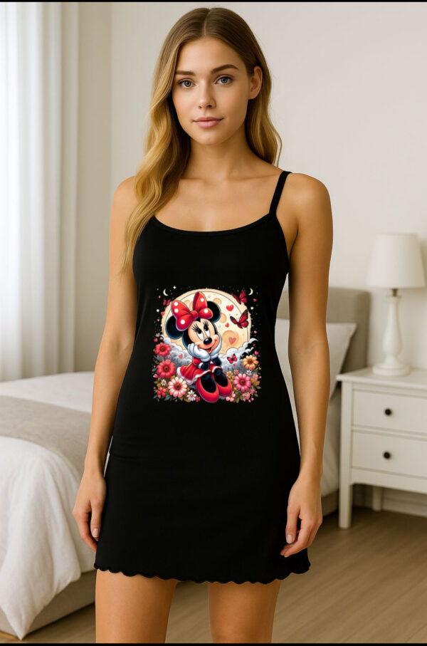 Robe noire avec imprimé Minnie Mouse – Image 2