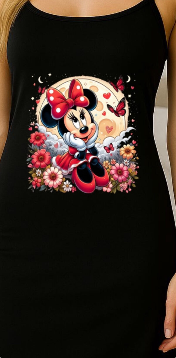 Robe noire avec imprimé Minnie Mouse – Image 5