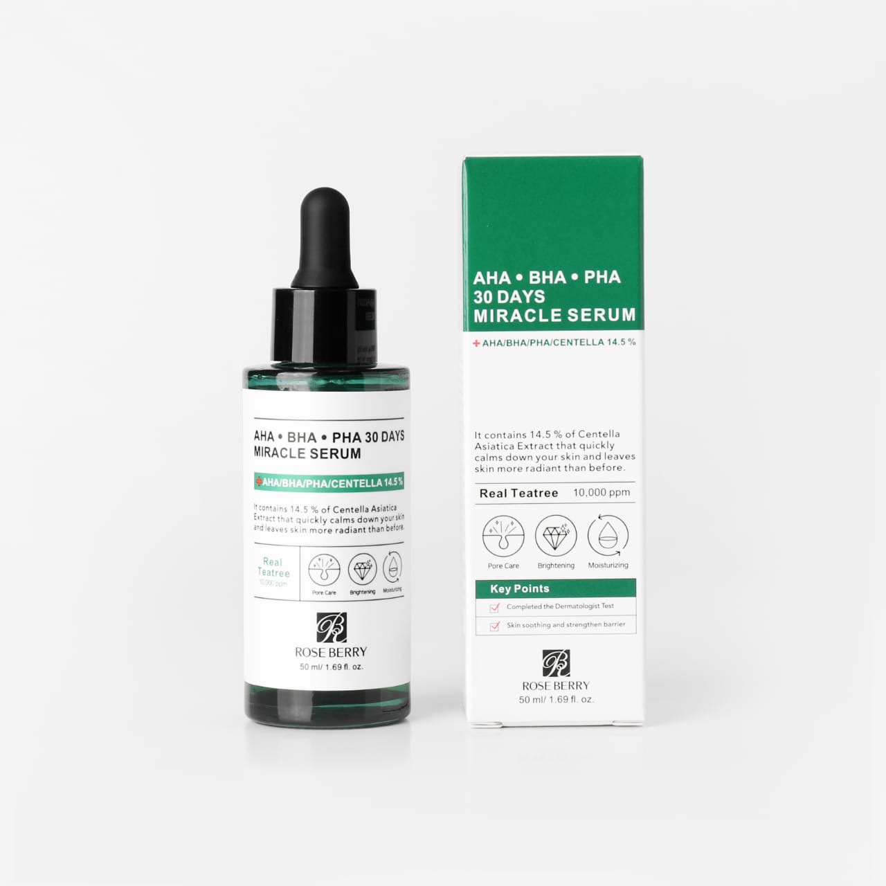 سيروم ميراكل الكوري للقضاء على حبوب وتفتيح بقع داكنة من روز بيري